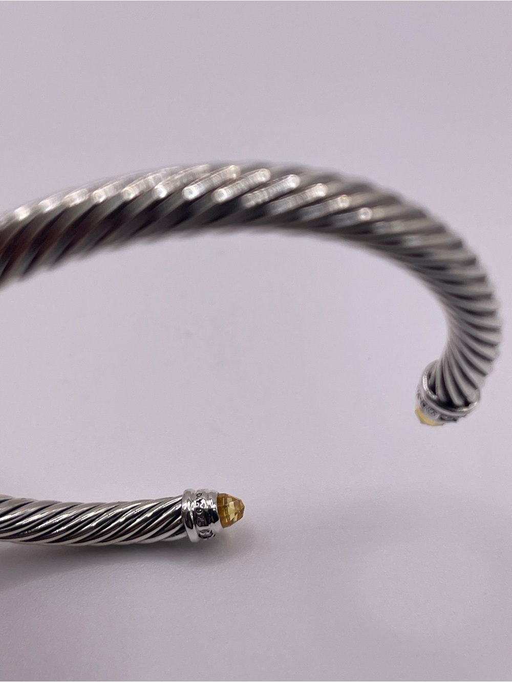 David Yurman Cable Classics 5mm Bracelet with Citrine and Diamonds - Picture 10 of 13